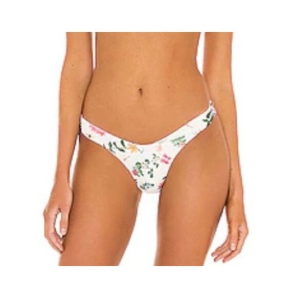 PILY Q Reversible Floral Bikini Bottom. New With Tags $76. Size Medium. - Picture 1 of 11